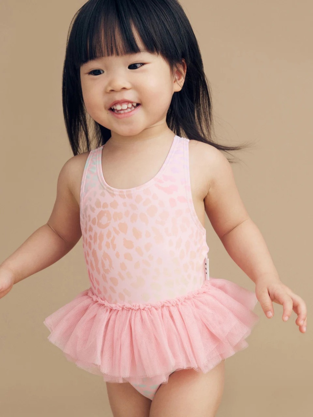 Huxbaby Pink Leopard Tutu Swimsuit